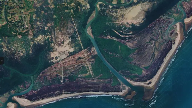 Citra satelit hilir sungai Benanain