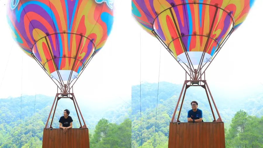 Wahan balon helium di Sevillage Puncak
