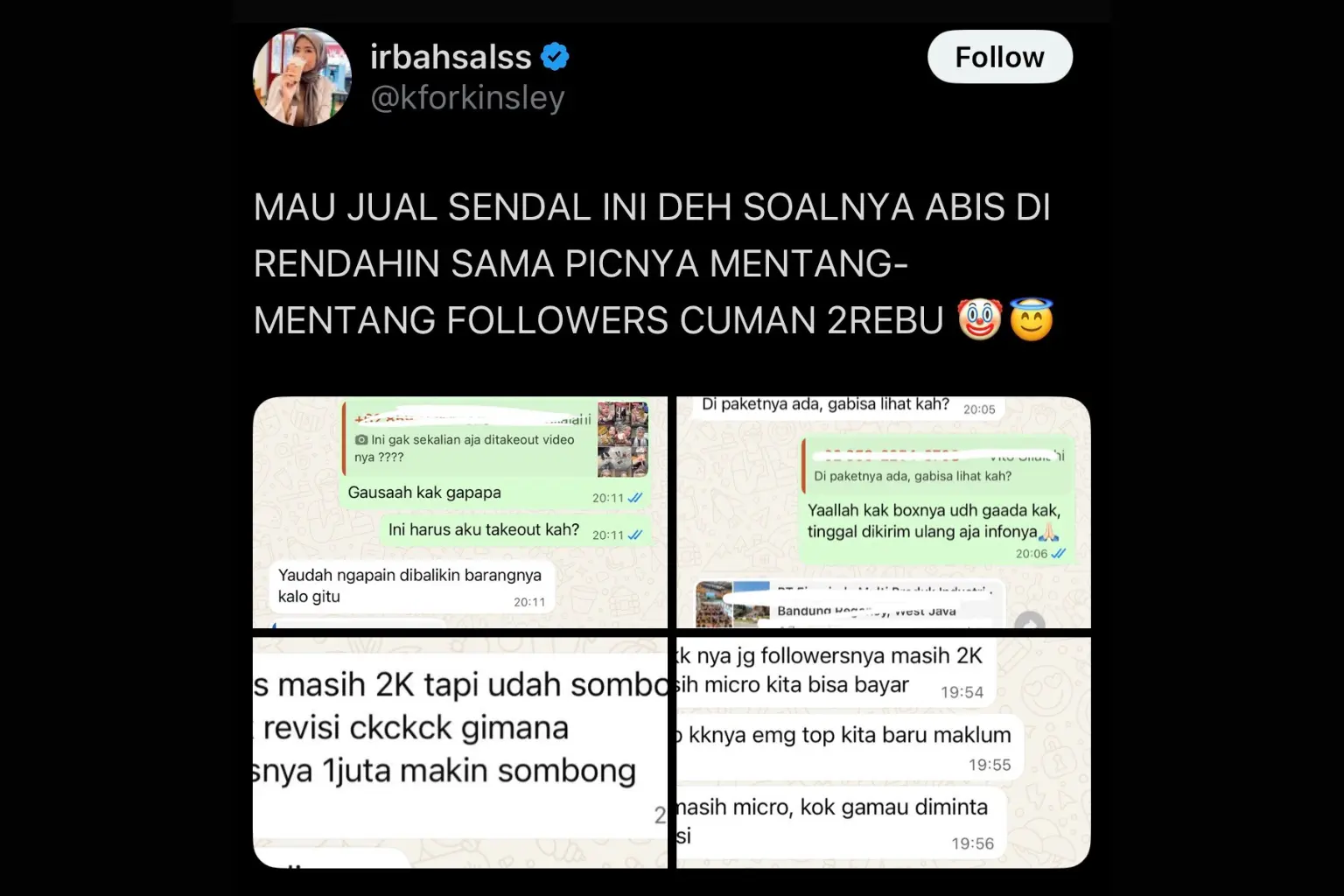 Utas viral di X mengenai affiliator yang direndahkan PIC KOL brand outdoor ternama