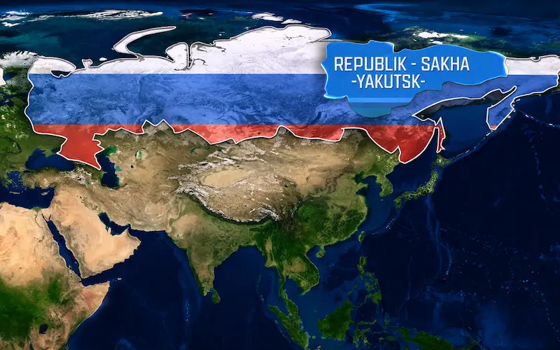Peta Yakutsk yang termasuk wilayah Rusia Peta Yakutsk yang termasuk wilayah Rusia