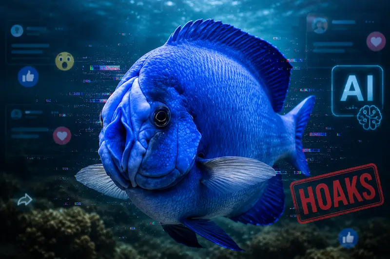 Ikan Bonnie Blue yang sedang viral di jagat dunia maya