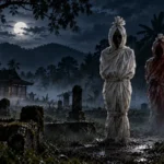 Jenis-jenis pocong yang terkenal di Indonesia (Gambar ilustrasi digenerate menggunakan AI)